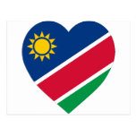 Namibia Flag Heart Post Card