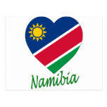 Namibia Flag Heart Postcard