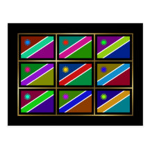 Namibia Multihue Flags Postcard