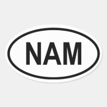 Namibia "NAM" Oval Sticker