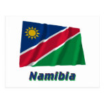 Namibia Waving Flag with Name Post Card
