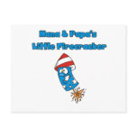 Nana and Papa's Little Firecracker Tshirts postcards