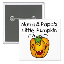 Nana and Papa's Little Pumpkin T-shirts Buttons