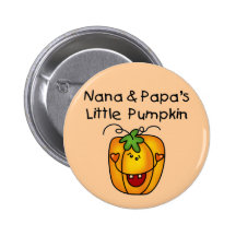 Nana and Papa's Little Pumpkin T-shirts Buttons