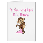 Nana and Papa's Monkey - Pink Tshirts and Gifts cards