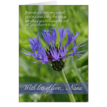 Nana Birthday Card With Knapweed