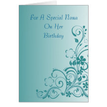 Nana Floral Birthday Card