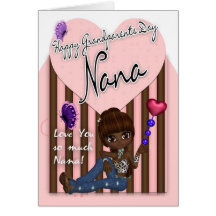 Nana, Grandparents Day Card - Cute Little Girl