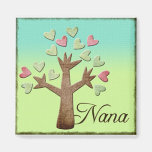 nana heart tree blue green gradient fridge magnet