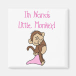Nana's Monkey - Pink T-shirts and Gifts Fridge Magnet