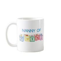 Nanny of Twins Blocks Coffee Mug