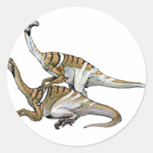 Nanshiungosauras Dinosaur Round Sticker