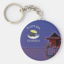 Naples Pier In Blues Key Chain