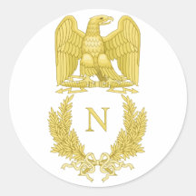 Napoleon Bonaparte Emblem Round Sticker