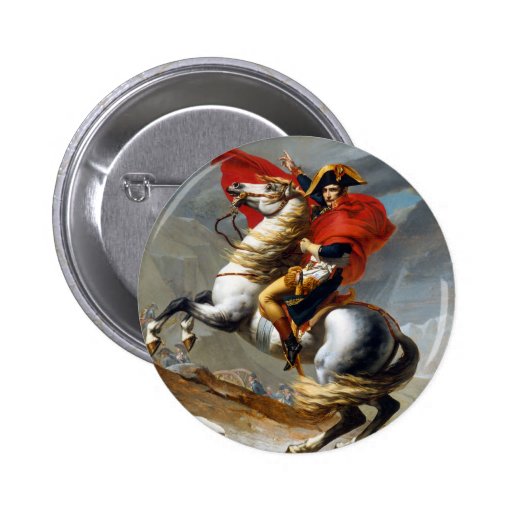 Napoleon Bonaparte Painting by Jacques-Louis David Pinback Buttons