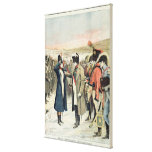 Napoleon Bonaparte  presenting the female Canvas Print