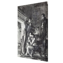 Napoleon brooding by the fire gallery wrap canvas