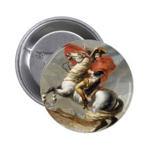Napoleon Crossing the Alps - Jacques-Louis David Button