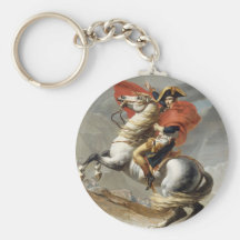 Napoleon Crossing the Alps - Jacques-Louis David Key Chain