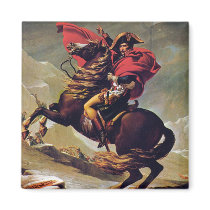Napoleon Crossing the Saint Bernard Refrigerator Magnet