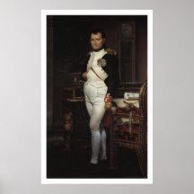 Napoleon in his Study by Jacques Louis David Posters