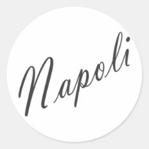 napoli round stickers