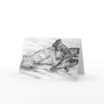 Napping Greyhounds Drawing by Kelli Swan Greeting Card