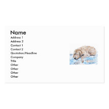 Napping Labradoodle Business Cards