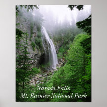 Narada FallsMt. Rainier National Park Print