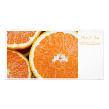 Naranja/Orange Plantilla Para Tarjeta De Foto