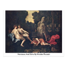 Narcissus And Echo By Nicolas Poussin Postcards