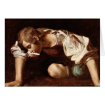 Narcissus by Caravaggio Greeting Cards