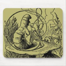 Narguilé vintage fumant Caterpillar avec Alice Tapis De Souris