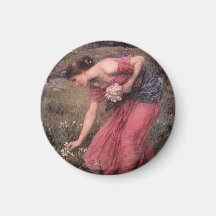 Narsissus Picking Flowers Magnets