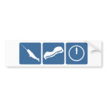 Narwhal - Bacon - Midnight bumper stickers