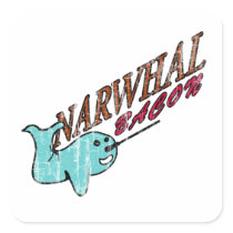 Narwhal Bacon Retro Logo