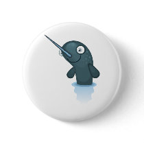 Narwhal - pinback button