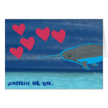 Narwhal in Love Valentine's Day Card