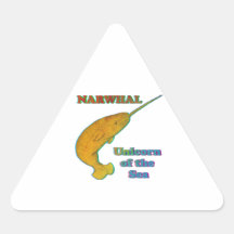 Narwhal - Unicorn of the Sea Triangle Sticker