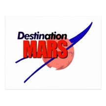 NASA Destination Mars Logo   Post Card