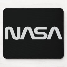 NASA Grey Worm Logo Mouse Pad