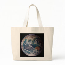 NASA Planet Earth Indian Ocean View Canvas Bags