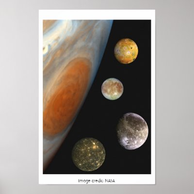 NASA / The Jovian System. Print by moxieann