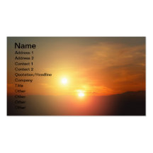 NASAs Alien sunset Business Card Templates