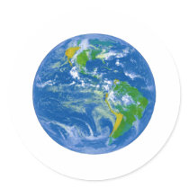 NASAs Big Blue Marble Round Stickers