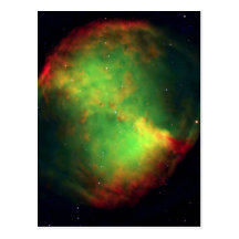 NASAs Dumbbell Nebula Post Card