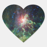 NASAs Flaming star Heart Stickers