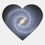 NASA's Road map to the Milky Way Heart Stickers
