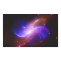 NASAs spiral galaxy M106 Rectangular Stickers