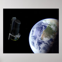 NASAs Spitzer Departing the Earth Poster